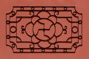 Swastika Metalwork on Door Panel